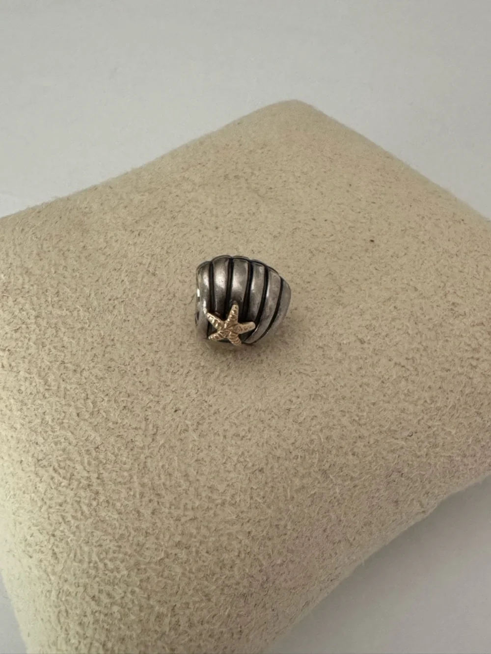 Pandora 790249 Retired Seashell Starfish Charm 925 Sterling 14K Gold - Picture 6 of 11